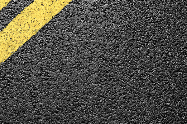 Road marking yellow lines